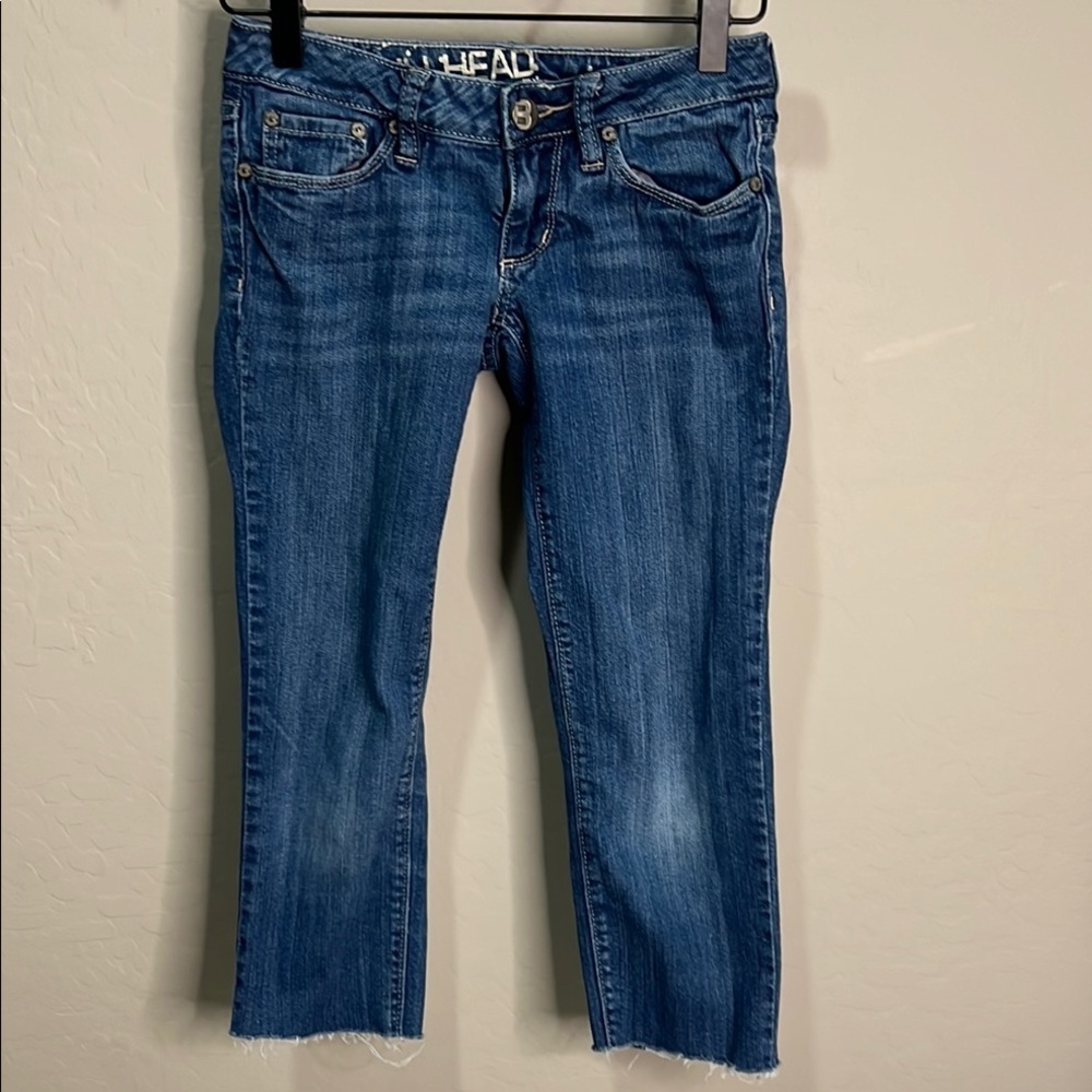 Vintage Bullhead Jeans Cropped Blue Denim Extreme Solana Pacsun Y2K Low Rise